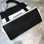 BLN-Ciaga Navy Medium Cabas Tote Bag In Black And White, For Women,  Bags 14.1in/36LO