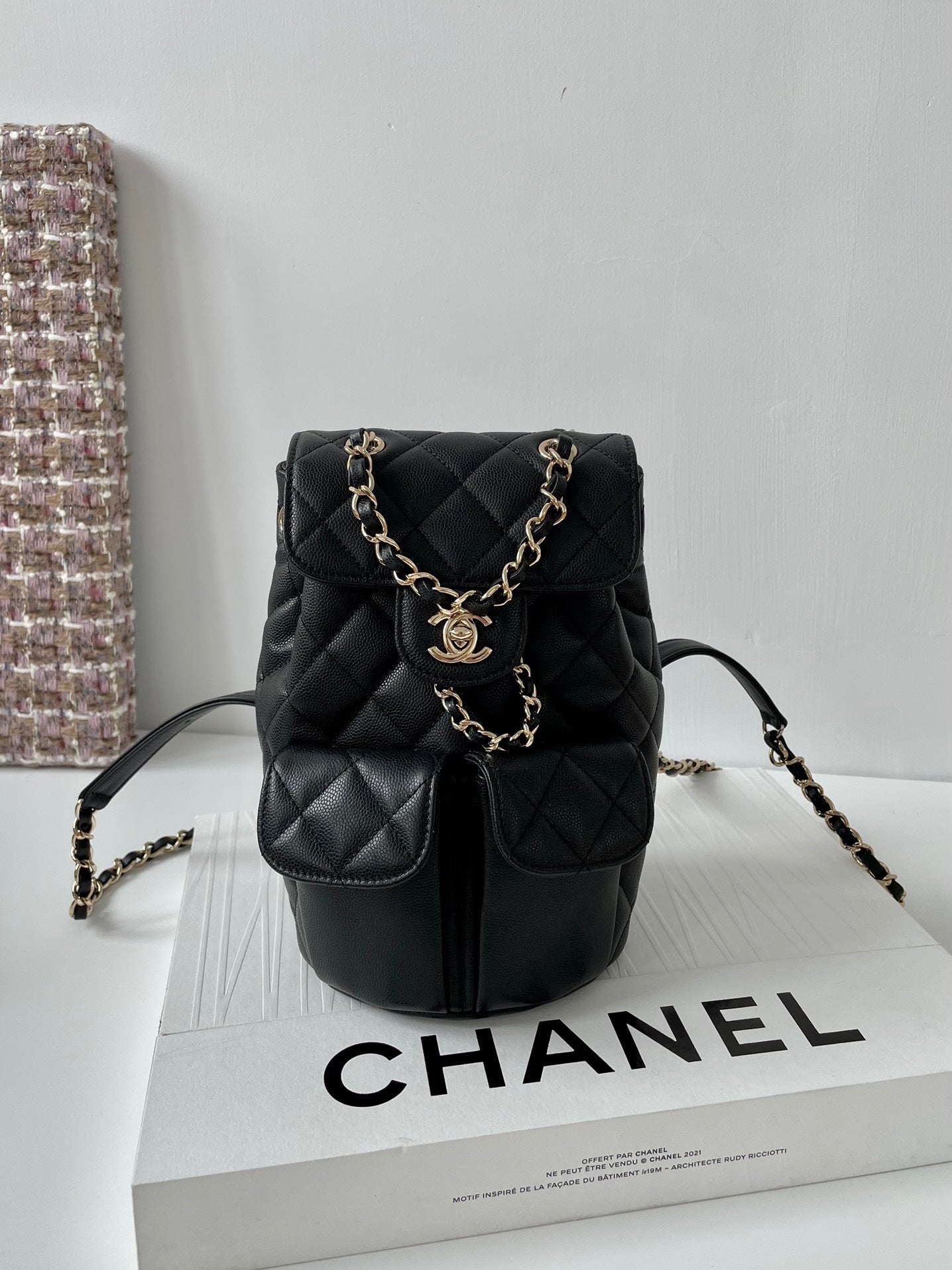 CHL - Medium BackPack Bag Black For Women Bags 9.8in/25LO