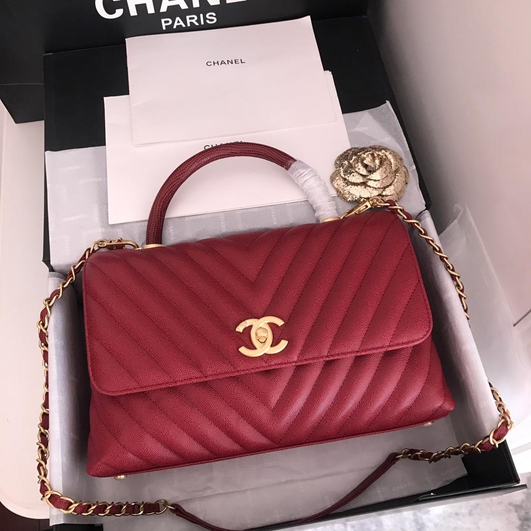 CHL - Handbag With Top Handle Red For Women 11in/28LO