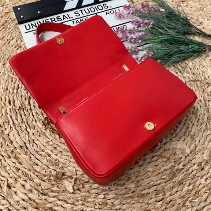 BB Quilted Medium Lola Bag Monogram Red For Women, Bags 11in/28LO