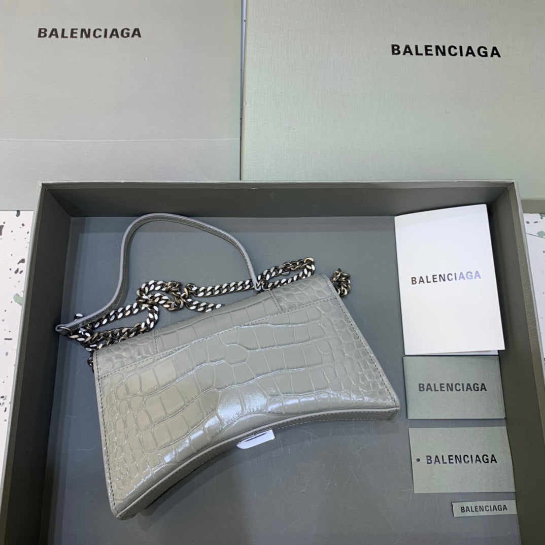 BLN-Ciaga Hourglass Wallet On Chain in Gray, For Women,  Bags 9in/23LO