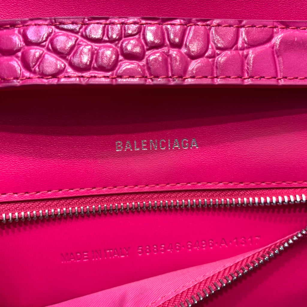 BLN-Ciaga Hourglass Handbag In Dark Pink, For Women,  Bags 9.8in/25LO