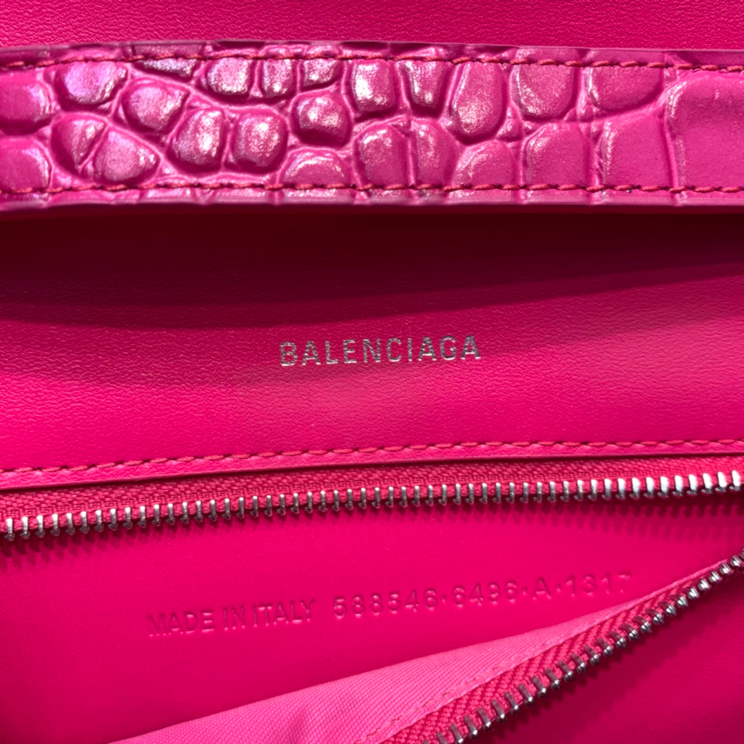 BLN-Ciaga Hourglass Handbag In Dark Pink, For Women,  Bags 9.8in/25LO