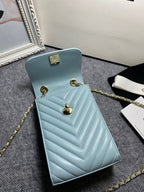 CHL -  Chevron Trendy CHL -  Phone Light Blue Bag For Women 18LO/7in