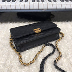 CHL - Original Small Classic Flap Bag Gold Hardware Black For Women Handbags, Shoulder Bags 7.5in/19LO AP33814