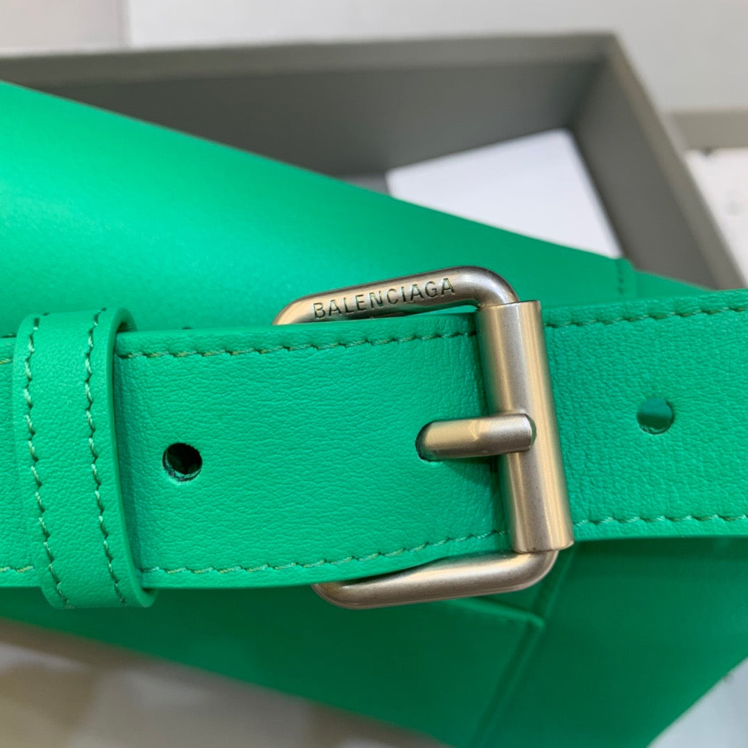 BLN-Ciaga Downtown Small Shoulder Bag In Green, For Women,  Bags 11.8in/30LO
