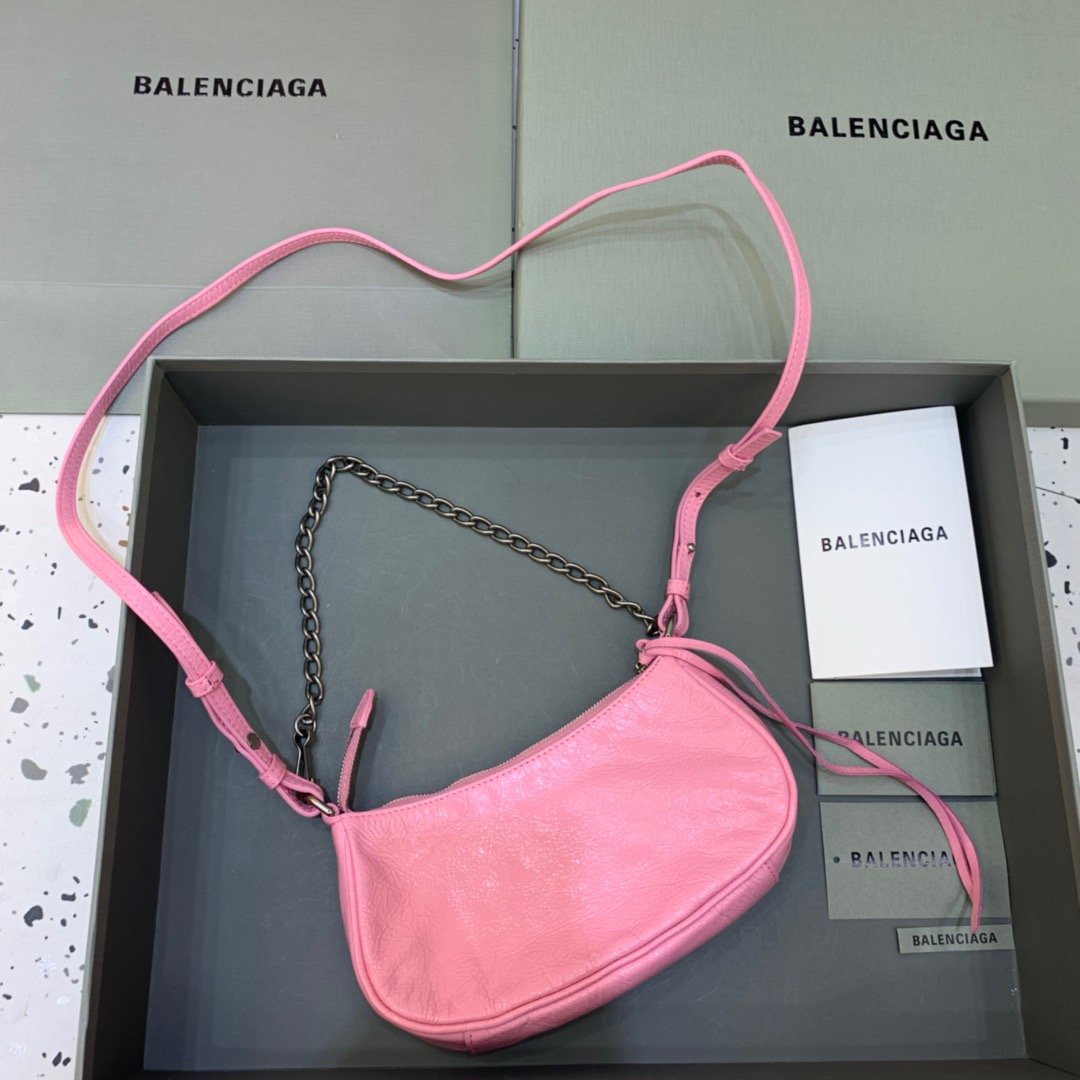 BLN-Ciaga Le Cagole Mini Bag With Chain Light Pink, For Women,  Bags 8.2in/21LO