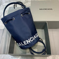 BLN-Ciaga Le Cagole Medium Bucket Bag In Dark Blue, For Women,  Bags 17.6in/45LO