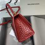 BLN-Ciaga Hourglass Small Handbag In Dark Red, For Women,  Bags 9in/23LO 5935461LRGM6211