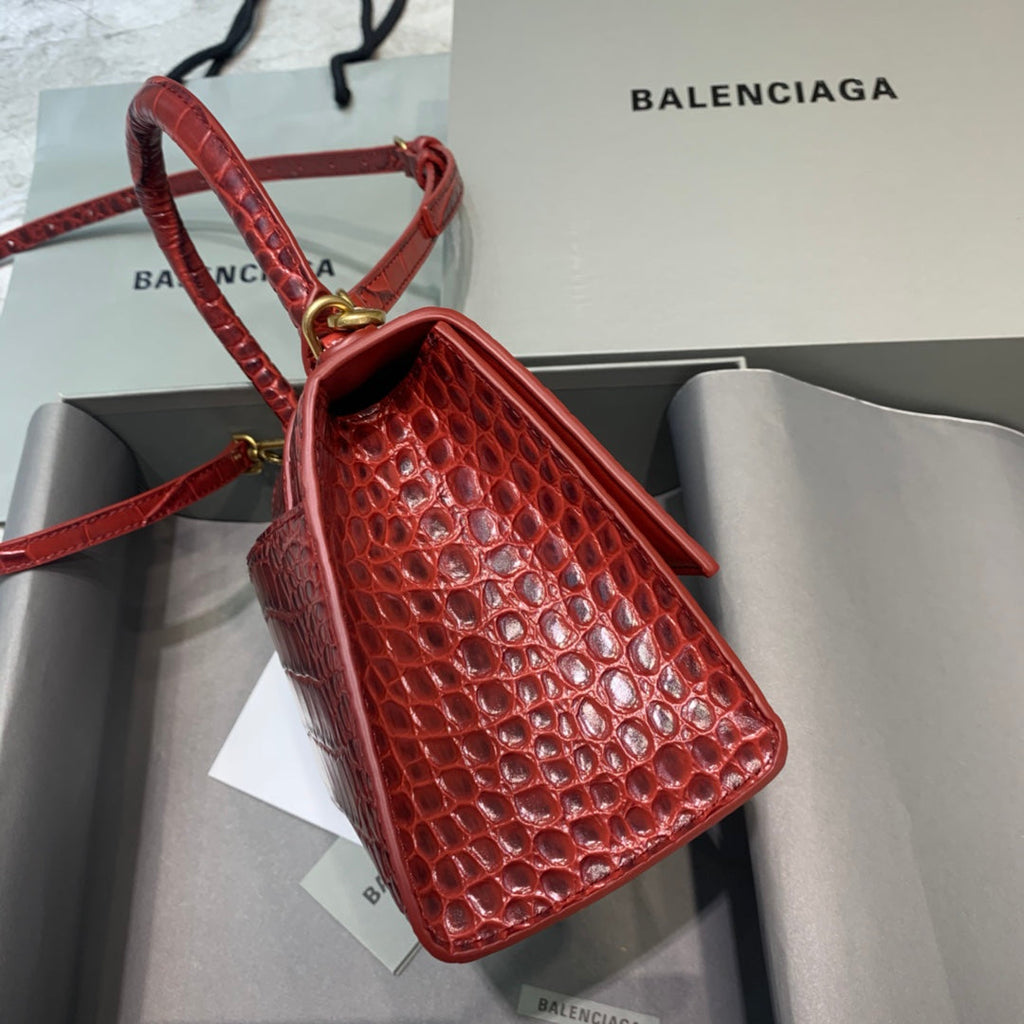 BLN-Ciaga Hourglass Small Handbag In Dark Red, For Women,  Bags 9in/23LO 5935461LRGM6211