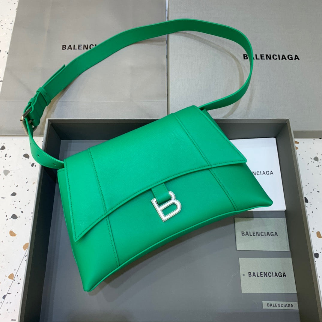 BLN-Ciaga Downtown Small Shoulder Bag In Green, For Women,  Bags 11.8in/30LO