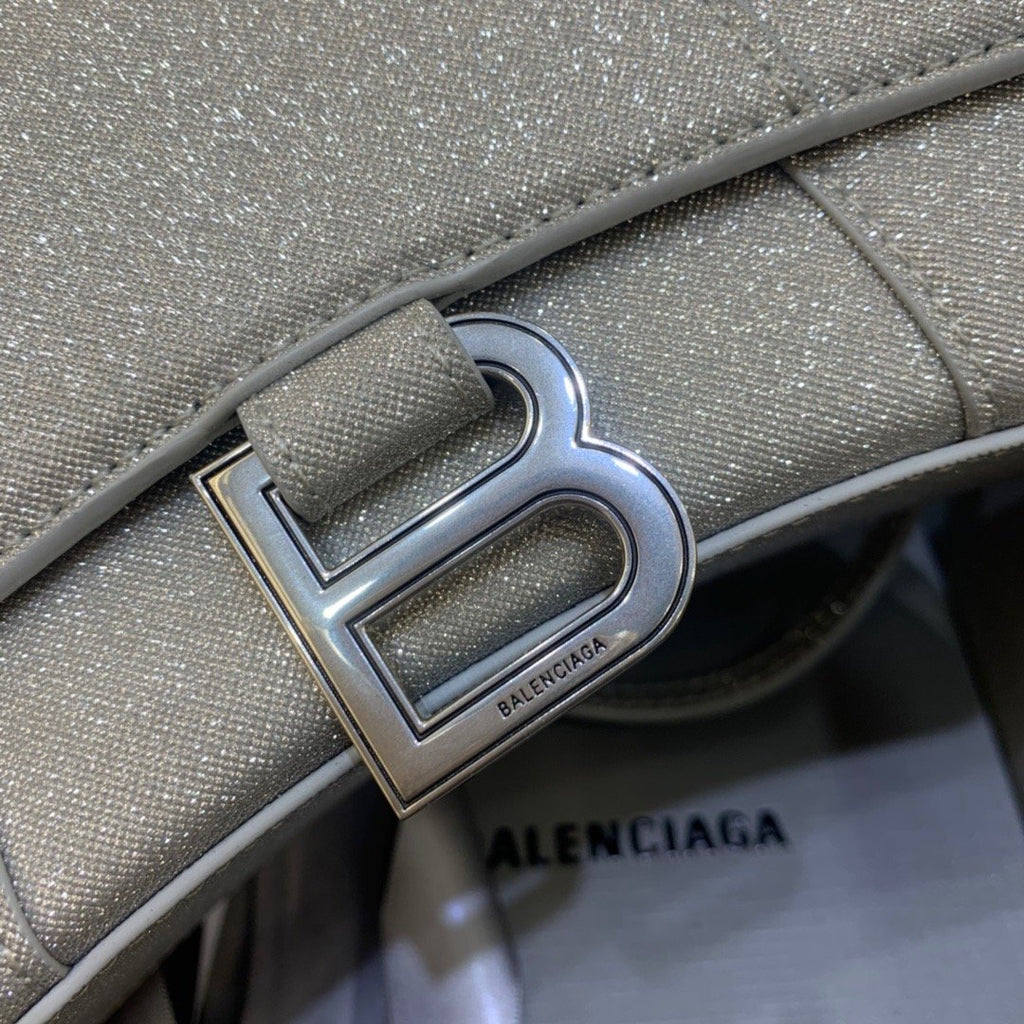 BLN-Ciaga Hourglass XS Handbag In Grey, For Women,  Bags 7.4in/19LO 5928332102G1501