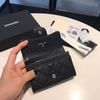 CHL -  Classic Card Holder SilLusso Official - Hardware Black For Women Wallet 4.5in/11.5LO