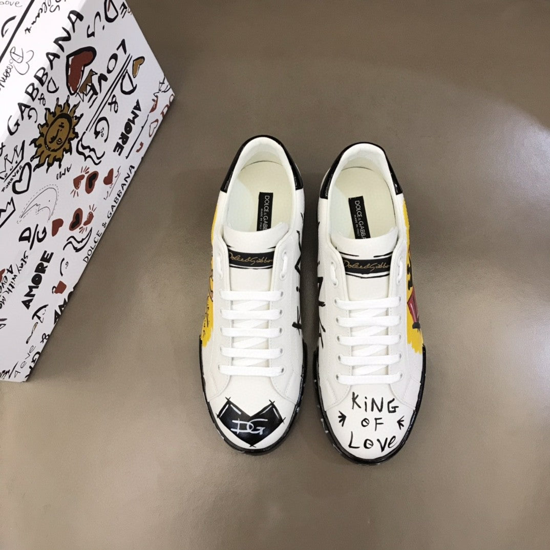 Dolce &amp; GaB-Berry - BB ana Limited Edition Portofino Sneakers White For Men DG Shoes