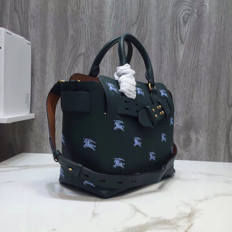 B-Berry - BB  The Small Equestrian Knight Top Handle Belt Bag Green For Women, Bags 14in/36LO