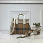 B-Berry - BB  Small Banner  Check And Tote White For Women, Women’s Bags 10.5in/26LO