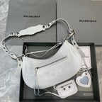 BLN-Ciaga Le Cagole XS Shoulder Bag In White, For Women,  Bags 13in/33LO
