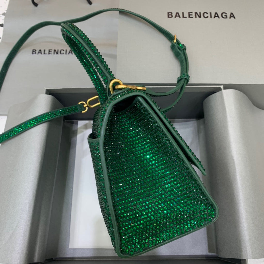 BLN-Ciaga Hourglass Small Handbag In Green, For Women,  Bags 9in/23LO