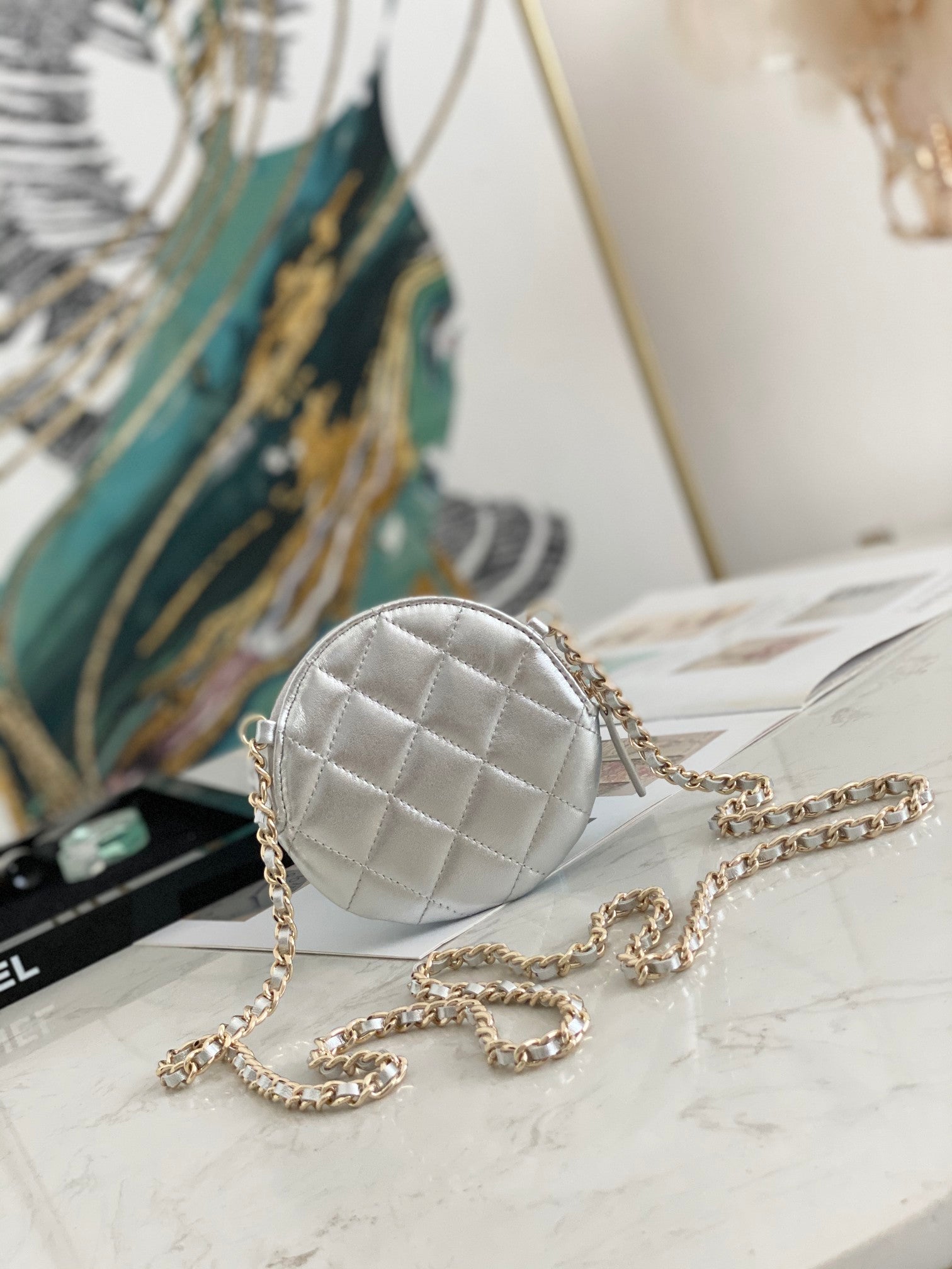 CHL -  Camellia Clutch With Chain SilLusso Official - Bag For Women 11LO/4in