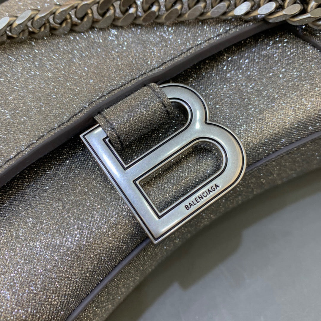 BLN-Ciaga Hourglass Wallet On Chain in Golden Gray, For Women,  Bags 9in/23LO