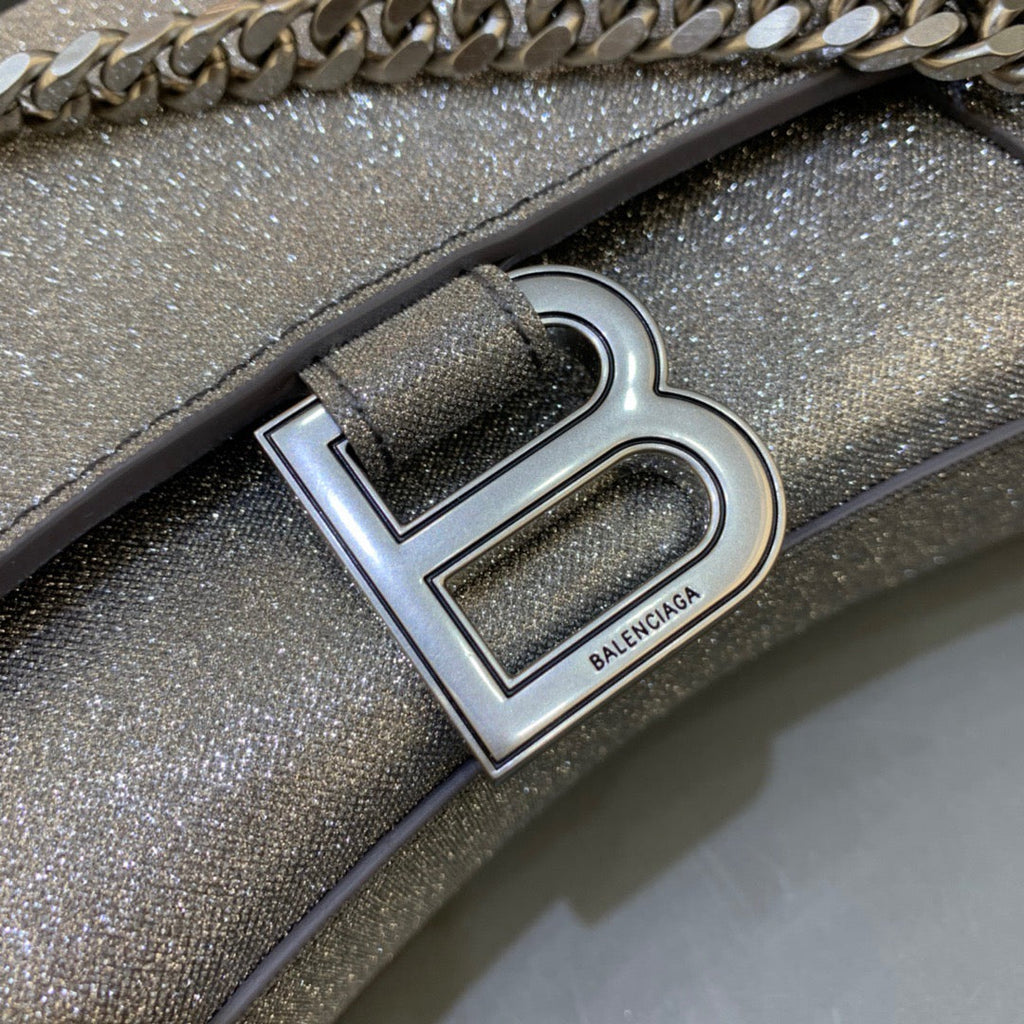 BLN-Ciaga Hourglass Wallet On Chain in Golden Gray, For Women,  Bags 9in/23LO