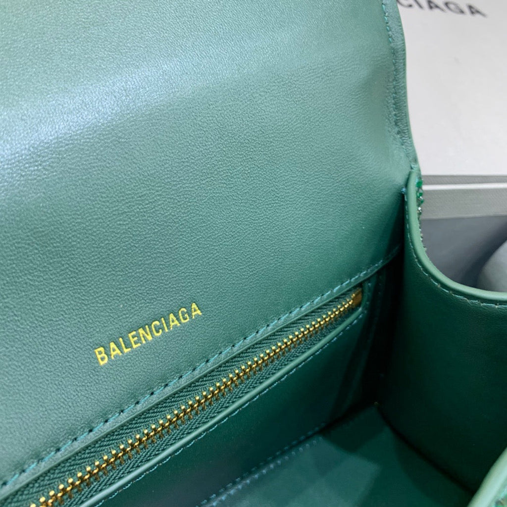 BLN-Ciaga Hourglass Small Handbag In Green, For Women,  Bags 9in/23LO