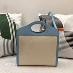 B-Berry - BB  Mini Two-tone Canvas And Pocket Bag Blue For Women, Bags 10.4in/26.5LO 80434931