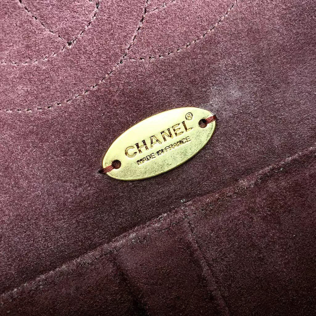 CHL - Maroon Medallion Nude Reissue 2.55 Classic 225 Flap Black Bag For Women 24LO/9.4in