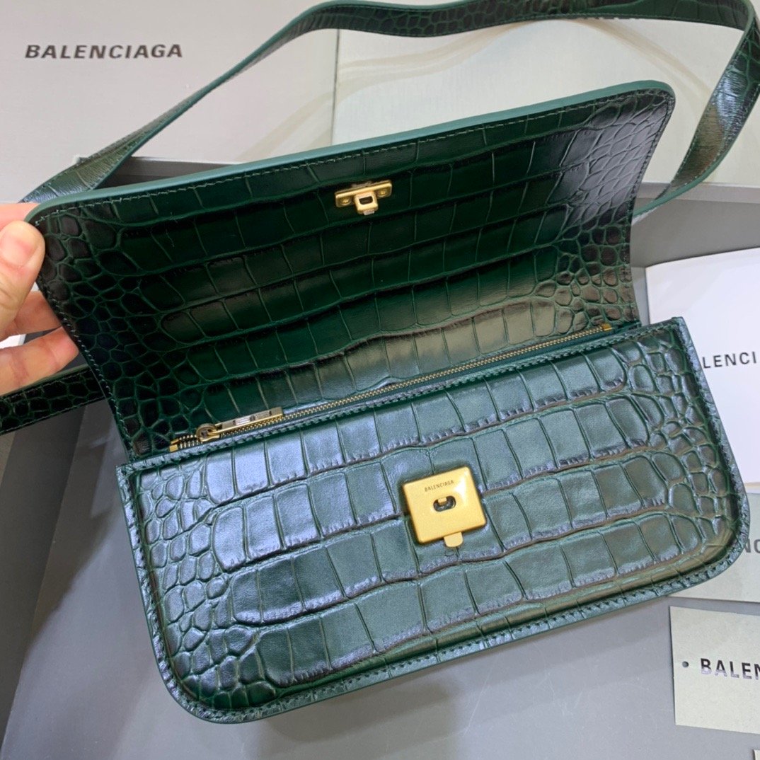 BLN-Ciaga Gossip Small Shoulder Bag Dark Green, For Women,  Bags 9.1in/23LO