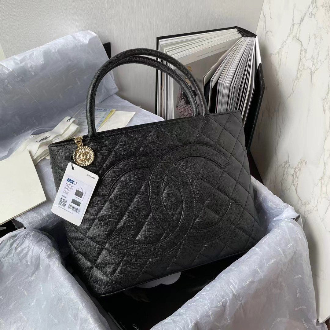 CHL - Medallion Tote Shoulder Black Bag For Women 29LO/11.4in