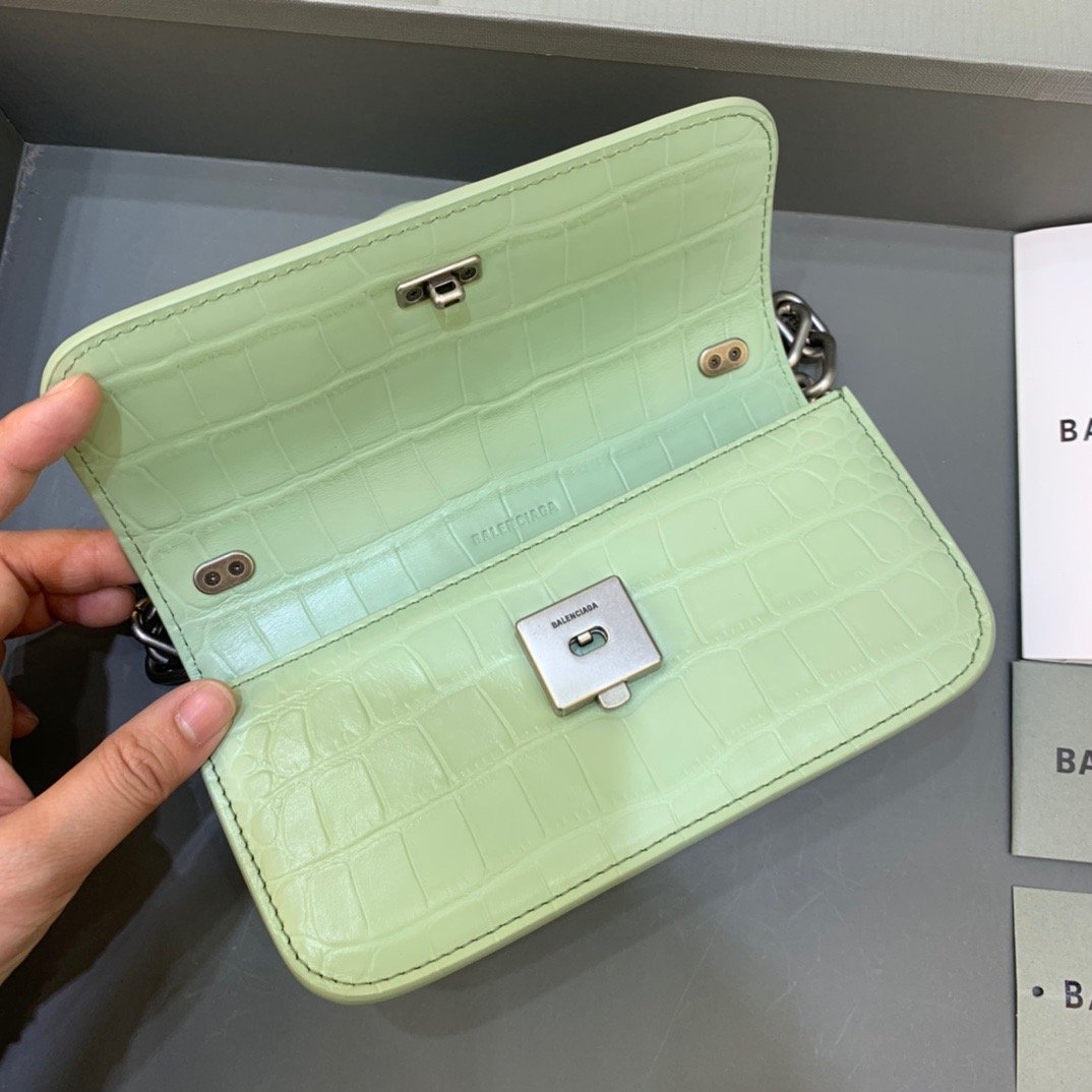 BLN-Ciaga Gossip Small On Chain Shoulder Bag Light Green, For Women,  Bags 7.4in/19LO