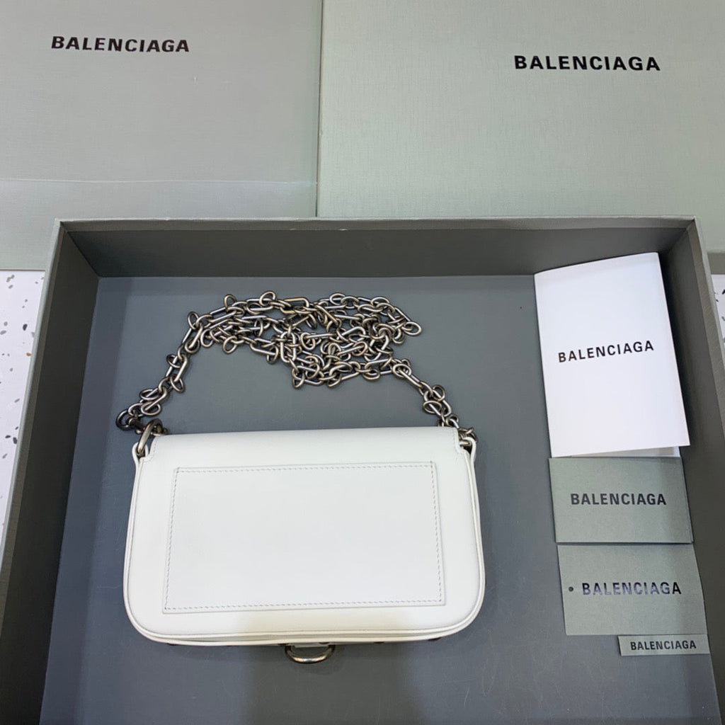BLN-Ciaga Bondage Wallet With Chain White, For Women,  Bags 8in/20LO