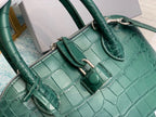 BLN-Ciaga Ville XXS Handbag In Dark Green, For Women,  Bags 8.6in/22LO