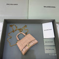 BLN-Ciaga Hourglass Mini Handbag With Chain In Beige, For Women,  Bags 4.7in/12LO