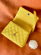 CHL - Mini Flap Bag Top Handle Yellow For Women 7.5in/19LO