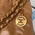 CHL -  22 Handbag Gold Hardware Shiny Camel For Women Handbags, Shoulder Bags 16.5in/38LO AS3261 B08037 NB356