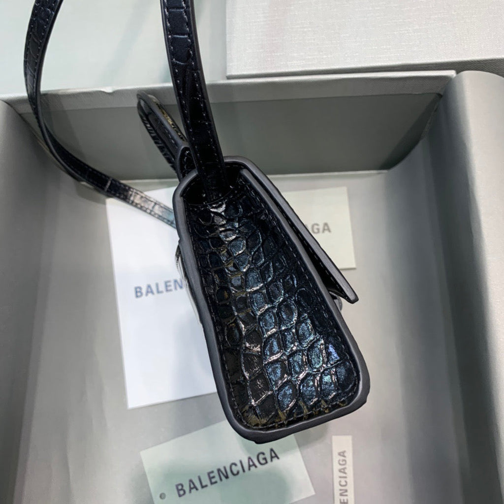 BLN-Ciaga Hourglass Mini Handbag In Black, For Women,  Bags 4.7in/12LO