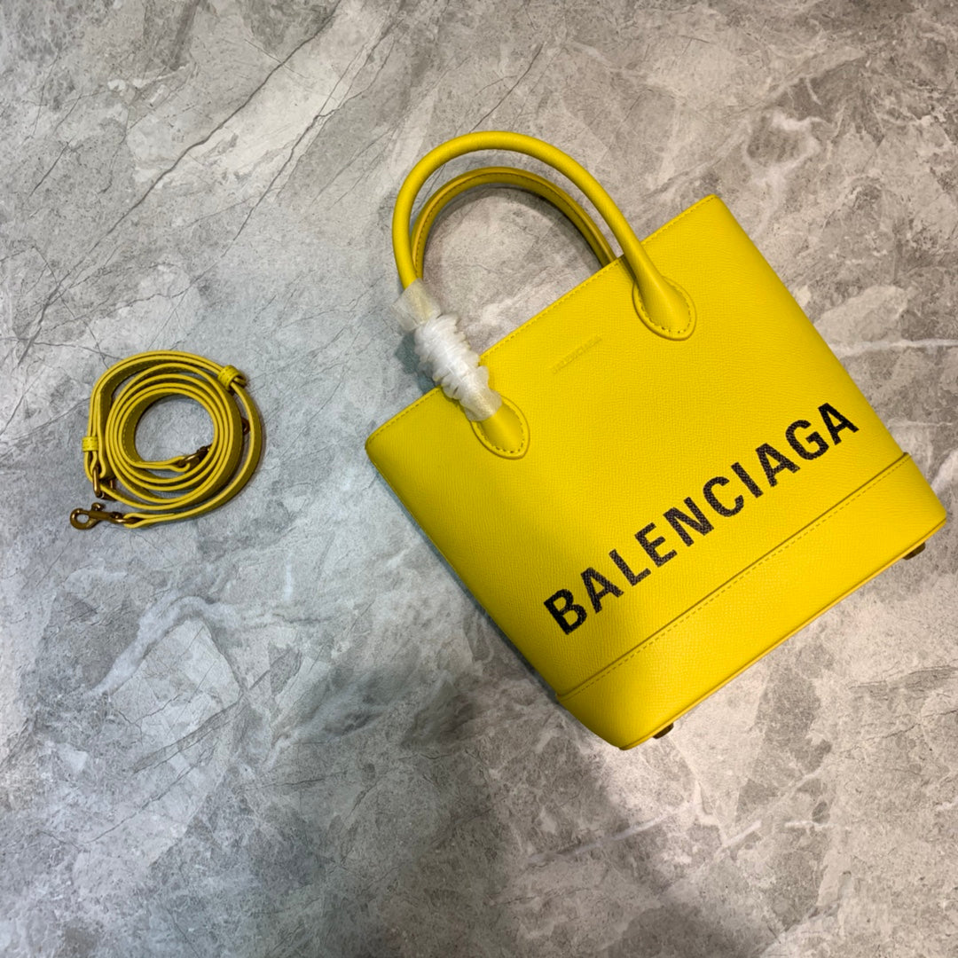 BLN-Ciaga Ville XXS Tote Bag In Yellow, For Women,  Bags 8.3in/21LO