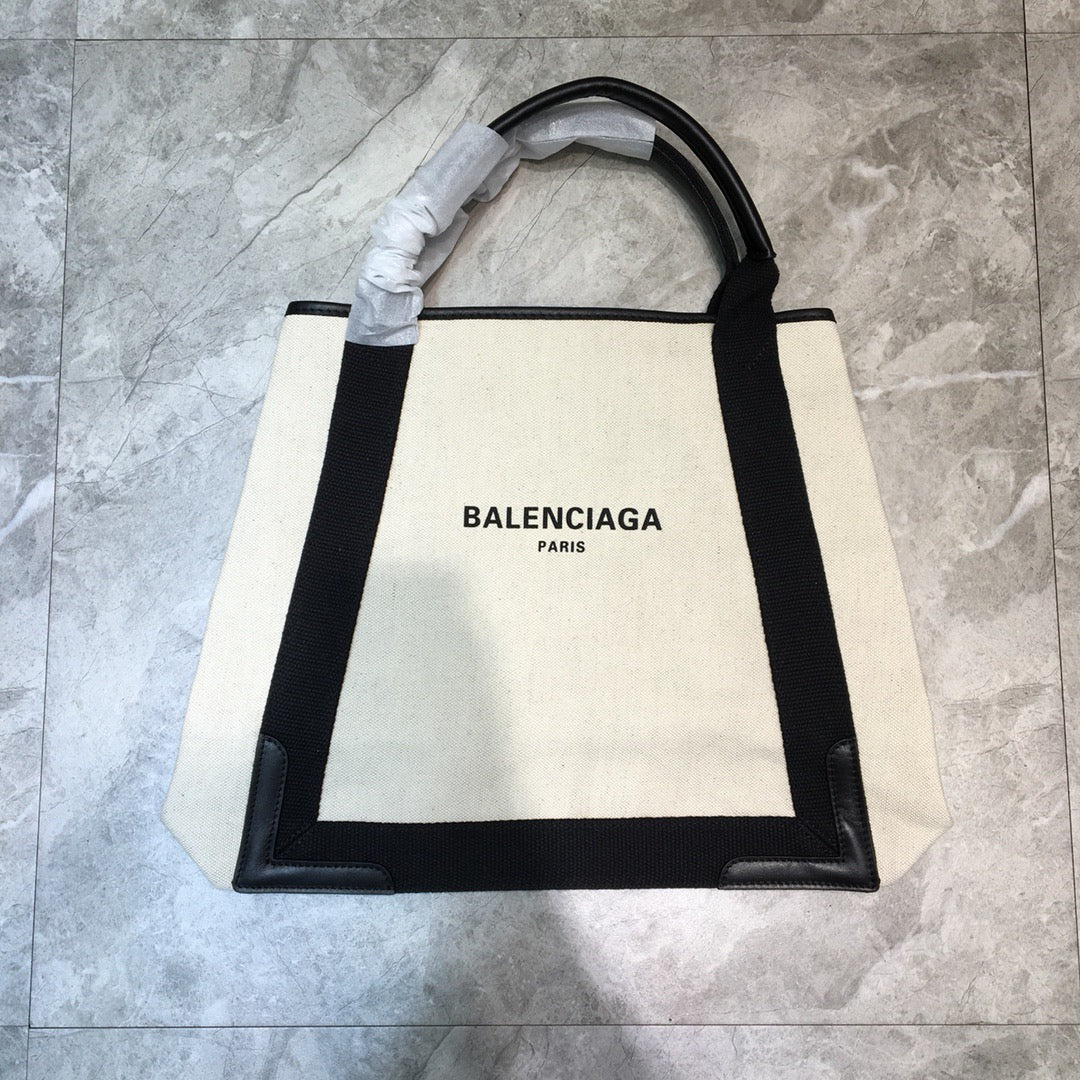 BLN-Ciaga Navy Medium Cabas Tote Bag In Black, For Women,  Bags 14.1in/36LO 5812922HH3N9260