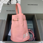 BLN-Ciaga Le Cagole Medium Bucket Bag In Light Pink, For Women,  Bags 11.8in/30LO