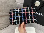 CHL - Navy Sparkle Tweed Classic Mini Rectangular Flap Bag For Women 20LO/7.5in