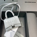 BLN-Ciaga Hourglass Mini Handbag In White, For Women,  Bags 4.7in/12LO 6373721LR6Y9016