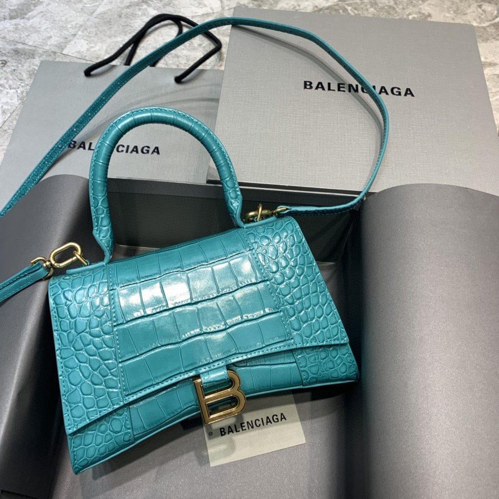 BLN-Ciaga Hourglass Small Handbag In Blue, For Women,  Bags 9in/23LO