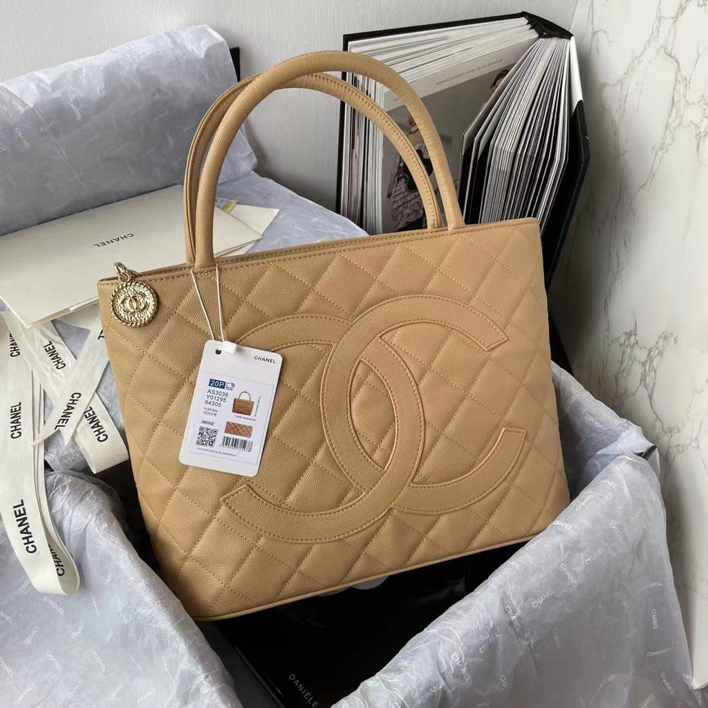 CHL - Medallion Tote Shoulder Beige Bag For Women 29LO/11.4in