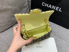 CHL - Mini Yellow Tweed Flap Bag For Women 20LO/7.5in