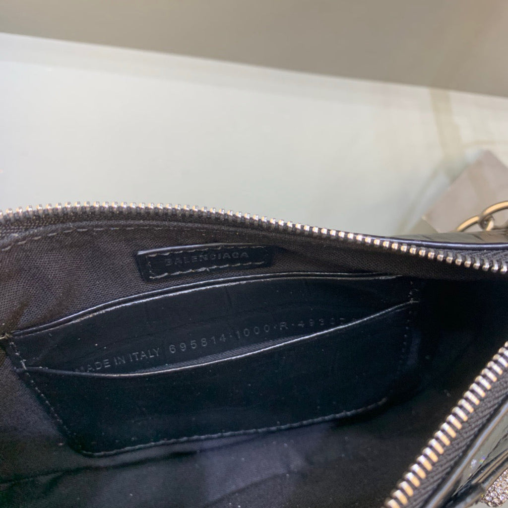 BLN-Ciaga Le Cagole Mini Bag With Chain Black, For Women,  Bags 8.2in/21LO 69581423EJY1000