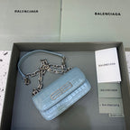 BLN-Ciaga Gossip Small On Chain Shoulder Bag Blue, For Women,  Bags 7.4in/19LO