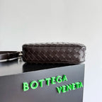 BV 25 Small Intrecciato Camera Bag 24.5cm Deep Brown Cowhide HW