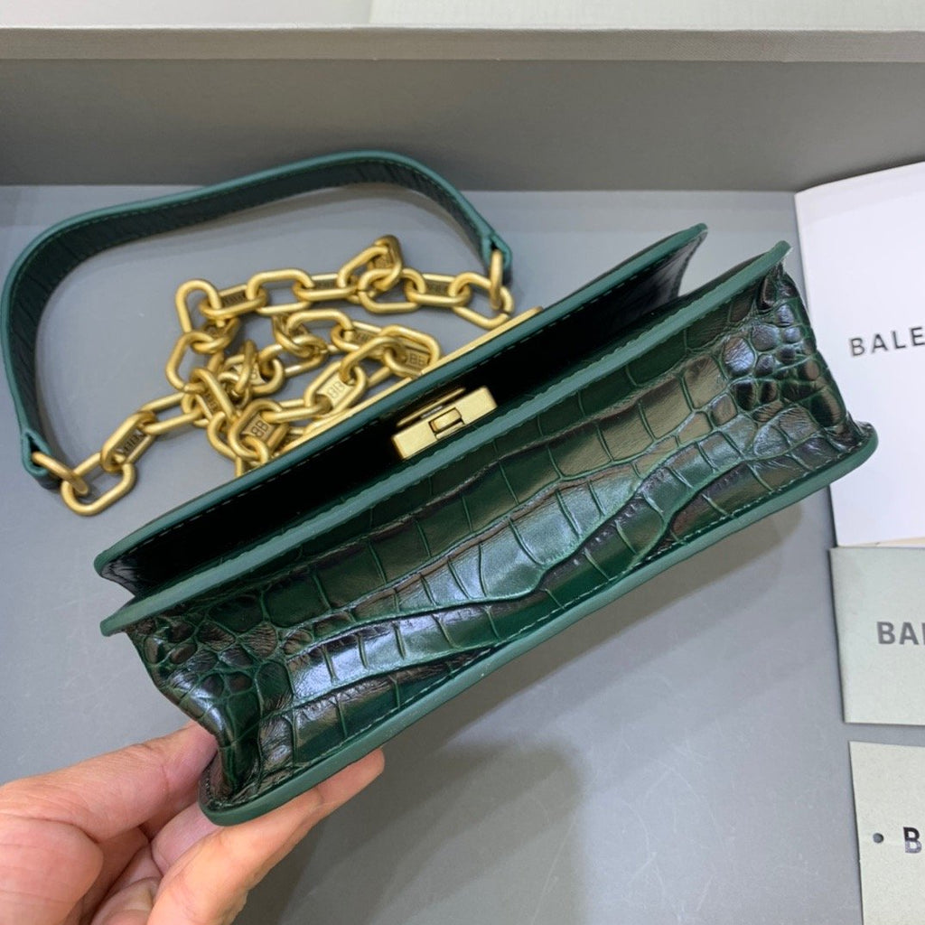 BLN-Ciaga Gossip Small On Chain Shoulder Bag Dark Green, For Women,  Bags 7.4in/19LO