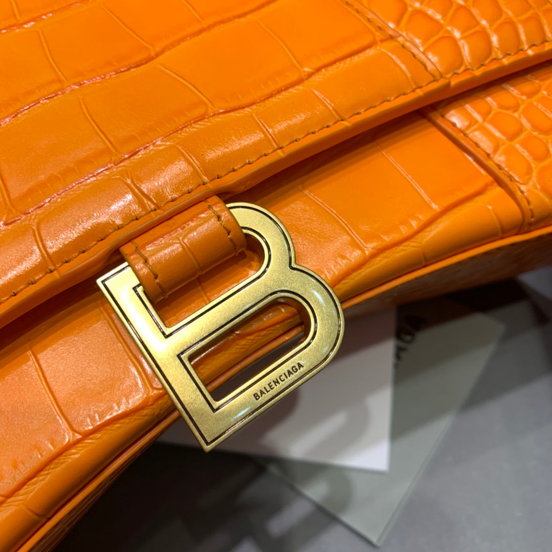 BLN-Ciaga Hourglass Small Handbag In Orange, For Women,  Bags 9in/23LO